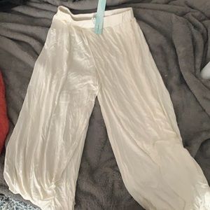 White bamboo pj pants